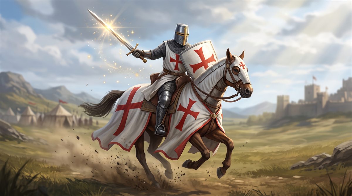 The Templar Knight, artwork from the game Spiritual combat