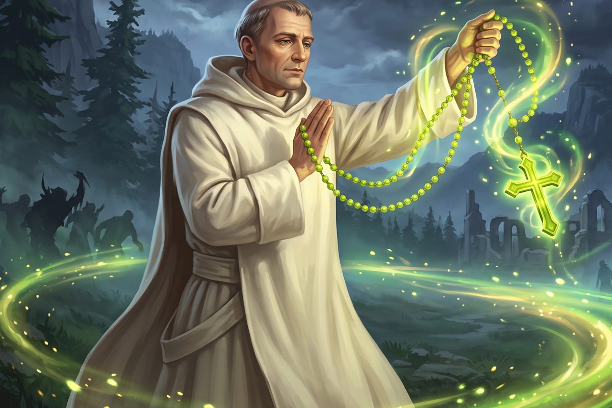 Carthusian brother, artwork from the game Spiritual combat